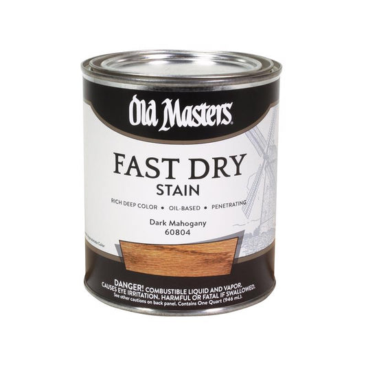 Old Masters Professional Semi-Transparent Dark Mahogany Oil-Based Alkyd Fast Dry Wood Stain 1 qt