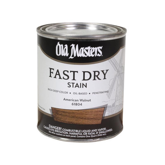 Old Masters Professional Semi-Transparent American Walnut Oil-Based Alkyd Fast Dry Wood Stain 1 qt