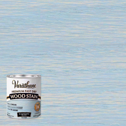 Varathane Semi-Transparent Gloss Bleached Blue Oil-Based Urethane Modified Alkyd Wood Stain 1 qt