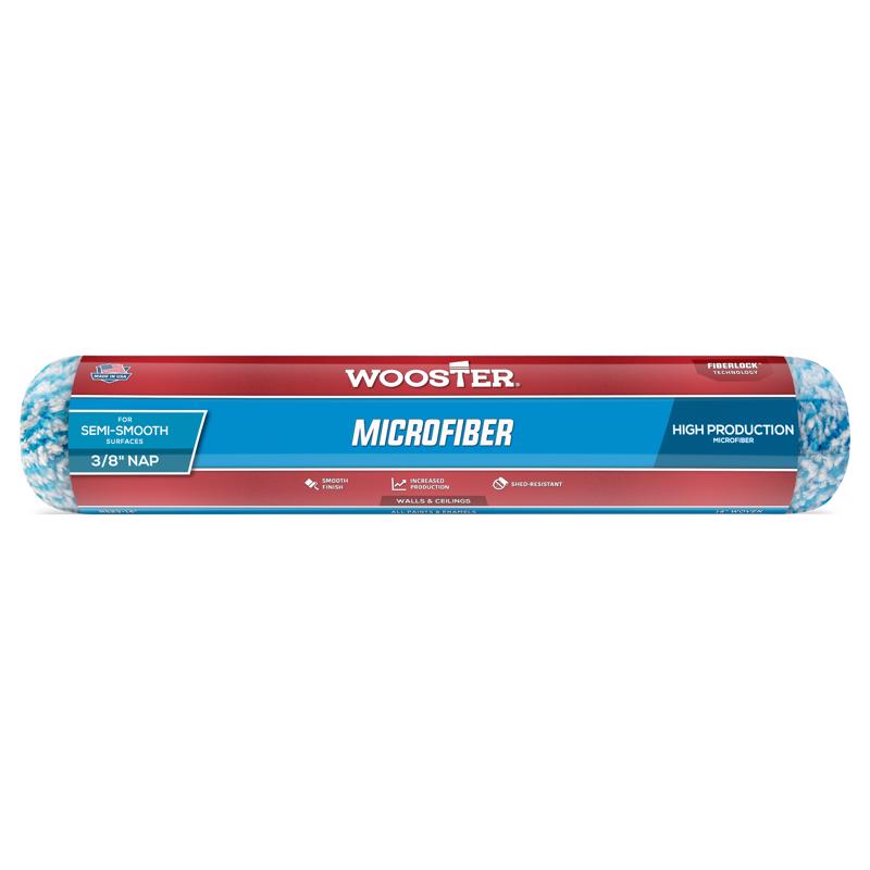 Wooster Microfiber 14 in. W X 3/8 in. Regular Paint Roller Cover 1 pk