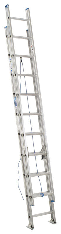 Werner 20 ft. H Aluminum Extension Ladder Type I 250 lb. capacity