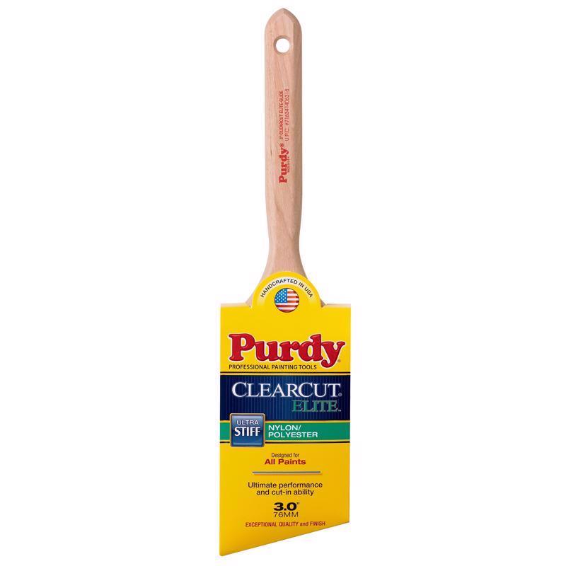 Purdy ClearCut Elite Glide 3 in. Ultra Stiff Angle Trim Paint Brush