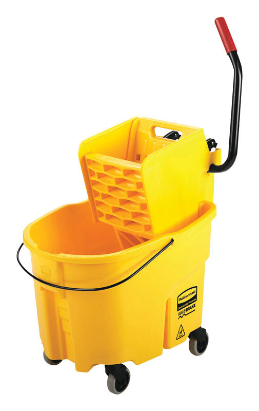 Rubbermaid WaveBrake 35 qt Mop Bucket Yellow