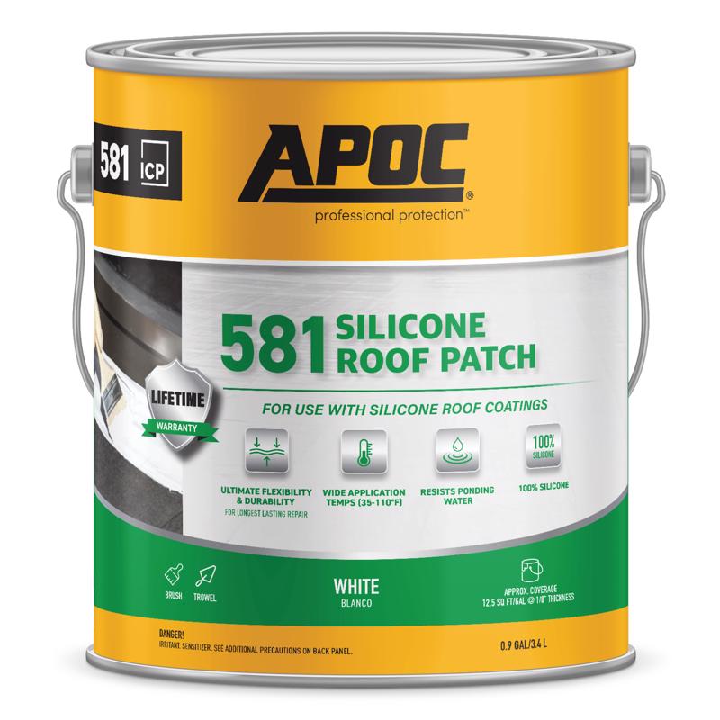 APOC Bright White Silicone Roof Patch 0.9 gal