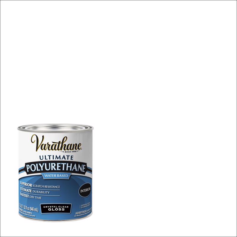 Varathane Ultimate Gloss Crystal Clear Water-Based Polyurethane 1 qt