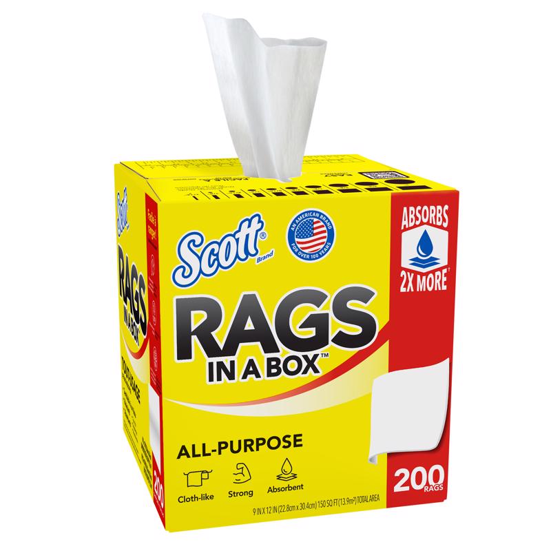 Scott Paper Rags 12 in. W X 10 in. L 200 pc