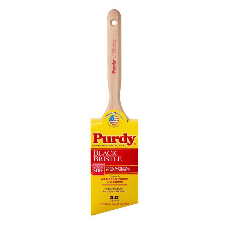 Purdy Black Bristle Extra Oregon 3 in. Medium Stiff Angle Trim Paint Brush