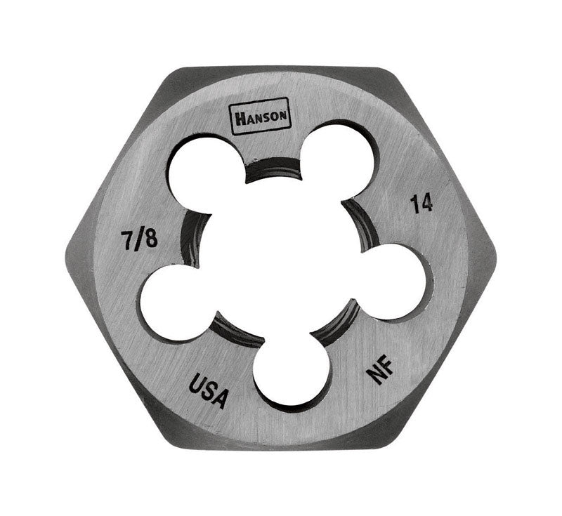 Irwin Hanson High Carbon Steel SAE Hexagon Die 7/8 in. 1 pc