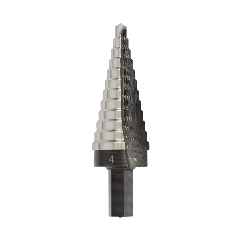 Irwin Unibit 3/16 to 7/8 in. X 6 in. L High Speed Steel Step Drill Bit Square Shank 1 pc