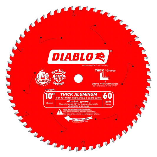 Diablo 10 in. D X 5/8 in. TiCo Hi-Density Carbide Circular Saw Blade 60 teeth 1 pk