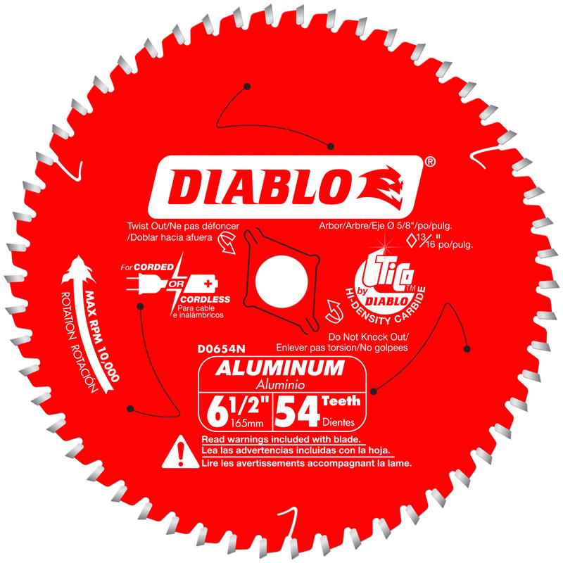 Diablo 6-1/2 in. D X 5/8 in. TiCo Hi-Density Carbide Circular Saw Blade 54 teeth 1 pk