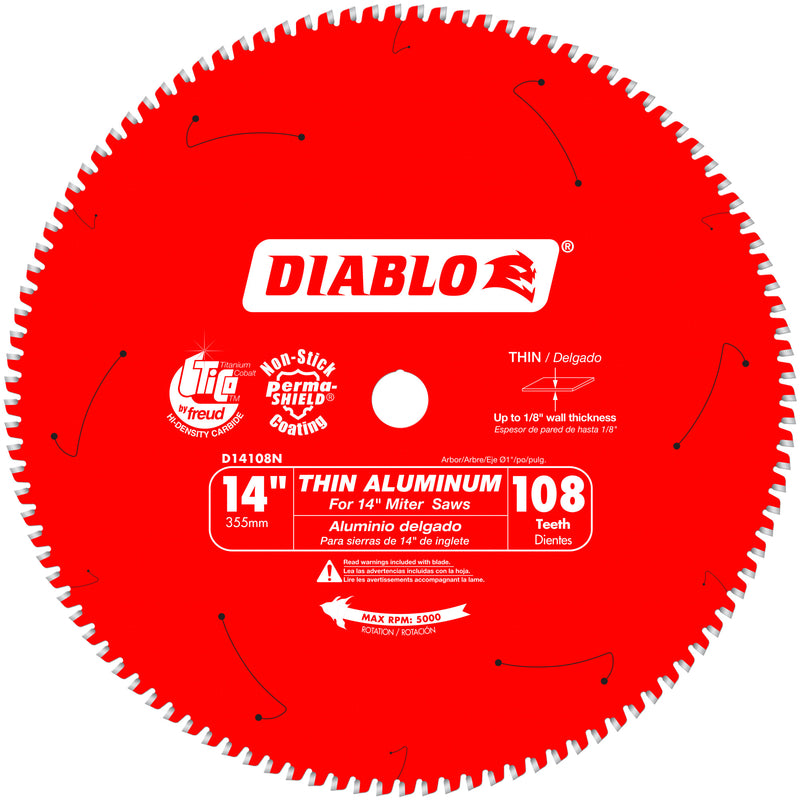 Diablo 14 in. D X 1 in. TiCo Hi-Density Carbide Circular Saw Blade 108 teeth 1 pk