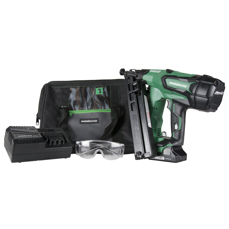 Metabo HPT 15 Ga. Cordless 34 deg Angled Finish Nailer Kit (Battery & Charger) 18 V