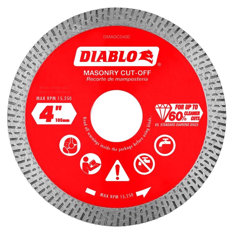 Diablo 4 in. D X 7/8 in. Diamond Masonry Cut-Off Disc 1 pk