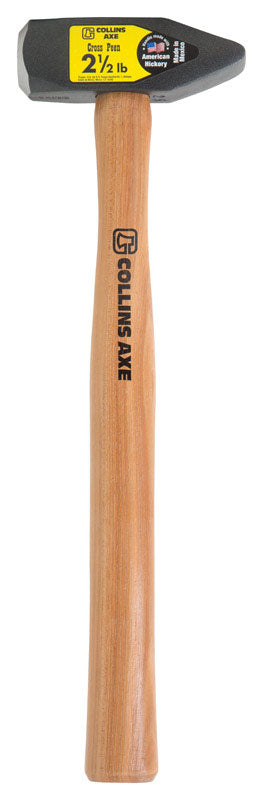 Collins 2.5 lb Steel Cross Peen Blacksmith Hammer 16 in. Hickory Handle