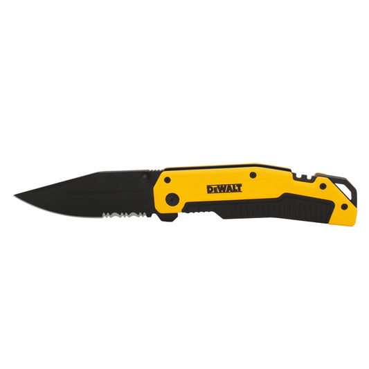 DeWalt Black/Yellow 8CR13MOV Steel 8 in. Premium Pocket Knife