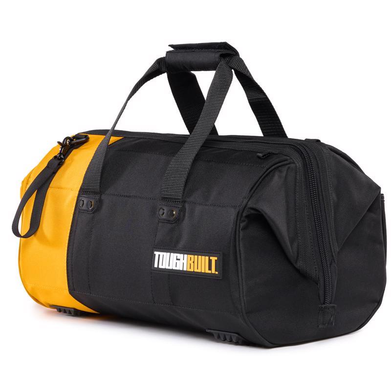 ToughBuilt 16 in. W X 10 in. H Polyester Massive Mouth Tool Bag 38 pocket Black/Gray/Orange 1 pc