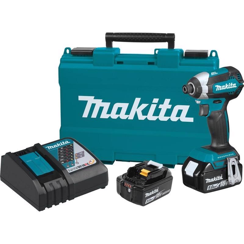 Makita 18V LXT 1/4 in. Cordless Brushless Impact Driver Kit (Battery & Charger)