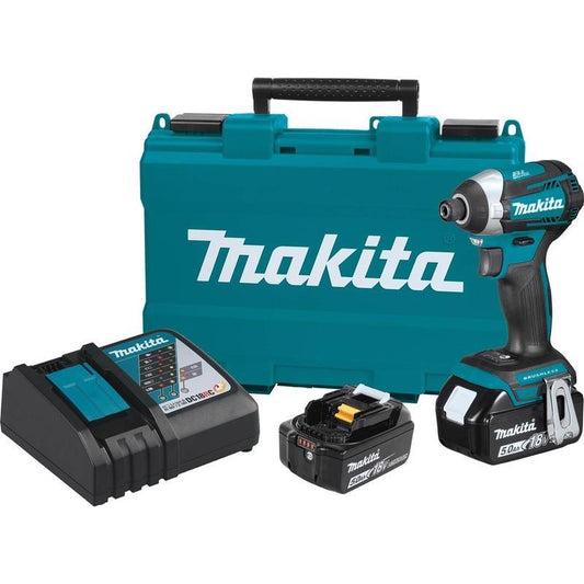 Makita 18V LXT 1/4 in. Cordless Brushless 3-Speed Impact Driver Kit (Battery & Charger)