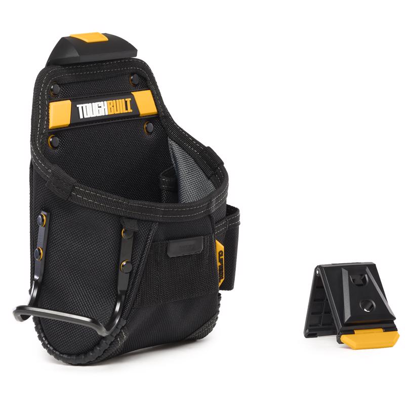 ToughBuilt 9.5 in. W X 10 in. H Project Pouch/Hammer Loop 6 pocket Black/Yellow 1 pc