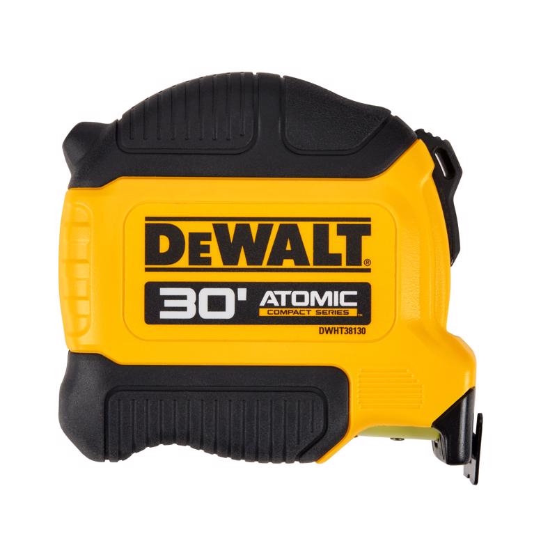 DeWalt Atomic Compact 30 ft. L X 1-1/8 in. W Tape Measure 1 pk