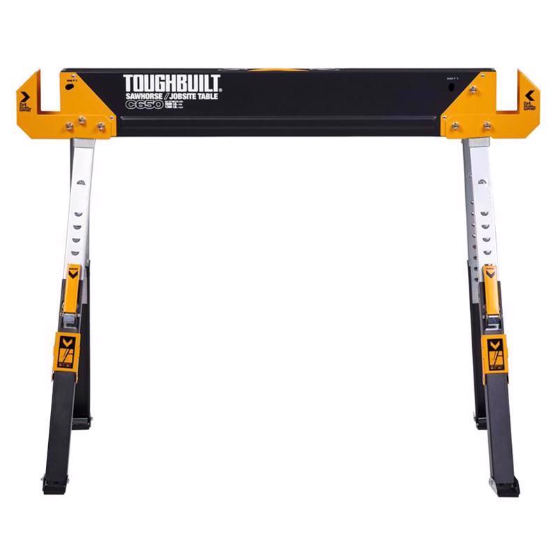 ToughBuilt 32.09 in. H X 42.40 in. W X 27.36 in. D Adjustable Folding Sawhorse 1300 lb. cap. 1 pc