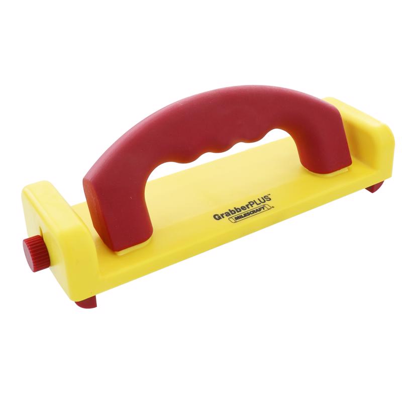 Milescraft GrabberPlus Rubber 8.25 in. L X 4 in. W Miter Retractable Heel Push Block Red/Yellow 1 pc