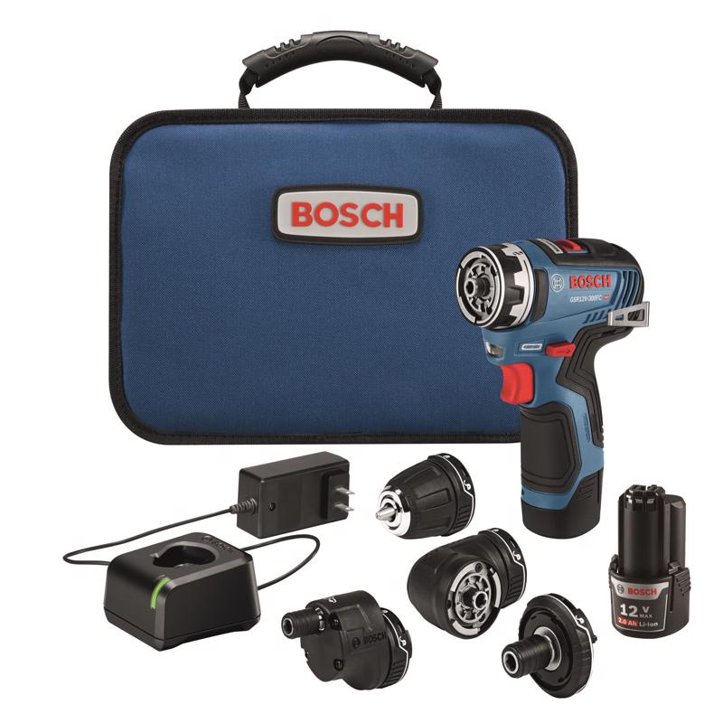 Bosch 12V MAX Chameleon 1/4 in. Brushless Cordless 5-In-1 Drill Kit (Battery & Charger)