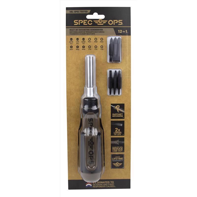 Spec Ops 3.5 in. L Ratcheting Screwdriver 1 pk