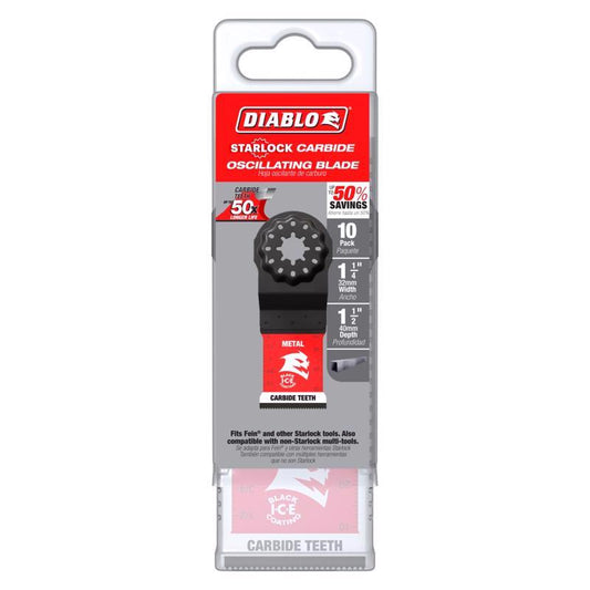 Diablo Starlock 1-1/4 in. W Carbide Oscillating Blade Metal 10 pk