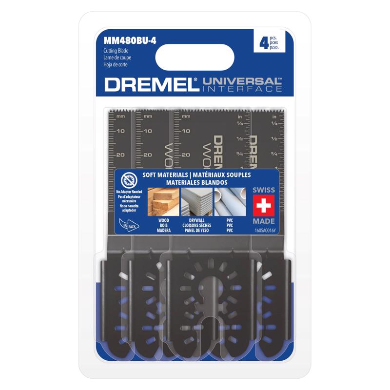 Dremel 2 in. L High Carbon Steel Flush Cut Oscillating Blade Set 4 pk