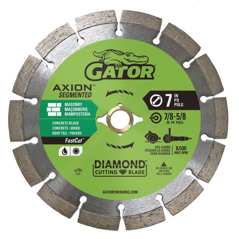 Gator FastCut 7 in. D X 5/8 and 7/8 in. Diamond Segmented Rim Saw Blade 1 pk