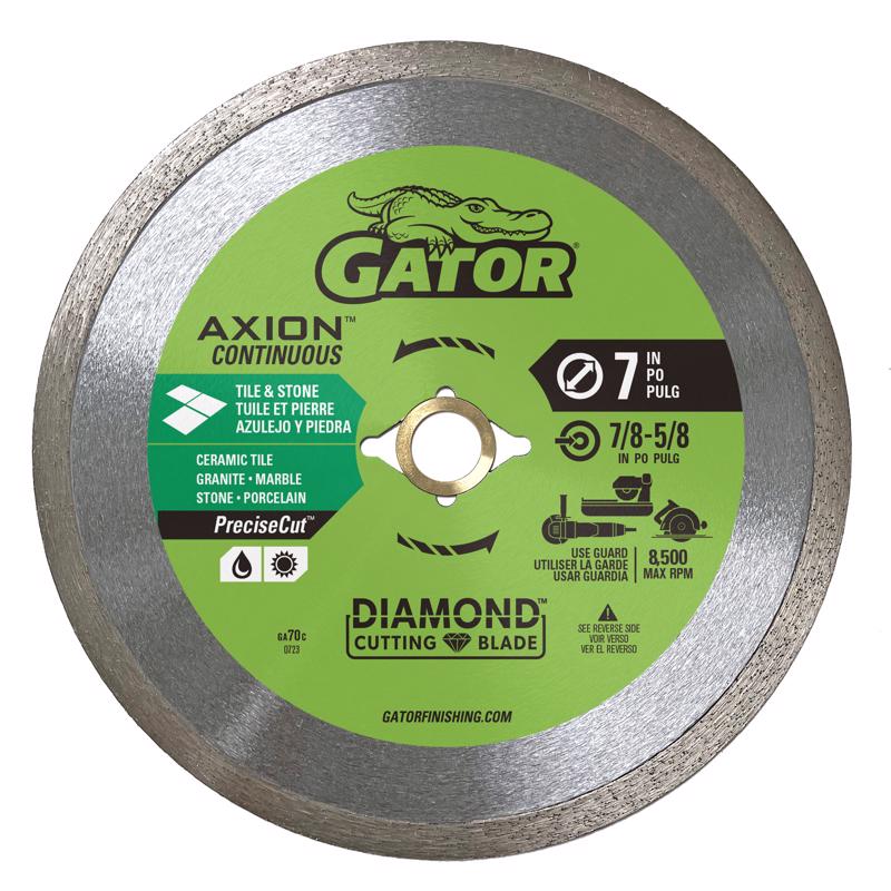 Gator PreciseCut 7 in. D X 7/8-5/8 in. Diamond Continuous Rim Saw Blade 1 pk