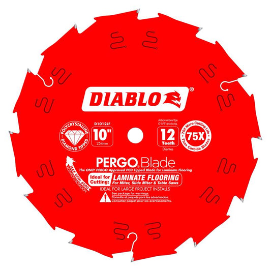 Diablo Pergo Blade 10 in. D X 5/8 in. Laminate Flooring Polycrystalline Diamond Tipped Circular Saw