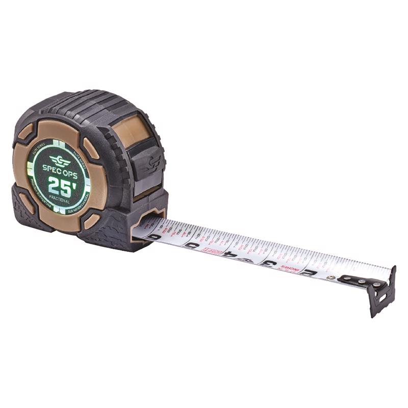 Spec Ops 25 ft. L X 3.3 in. W Tape Measure 1 pk