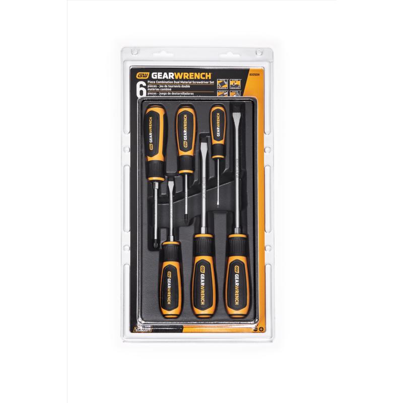 Gearwrench Phillips/Slotted Screwdriver Set 6 each