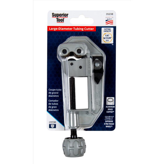 Superior Tool 1-5/8 in. Tube Cutter Black/Gray 1 pk