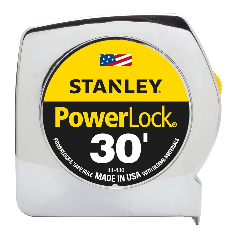 STANLEY PowerLock 30 ft. L X 1 in. W Tape Measure 1 pk