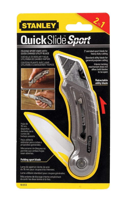 Stanley QuickSlide Sliding Utility Knife Gray 1 pk