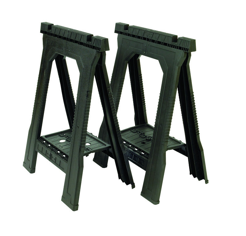 Stanley 32 in. H X 22-1/2 in. W X 5 in. D Folding Sawhorse 800 lb. cap. 2 pc