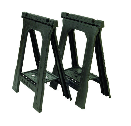 Stanley 32 in. H X 22-1/2 in. W X 5 in. D Folding Sawhorse 800 lb. cap. 2 pc