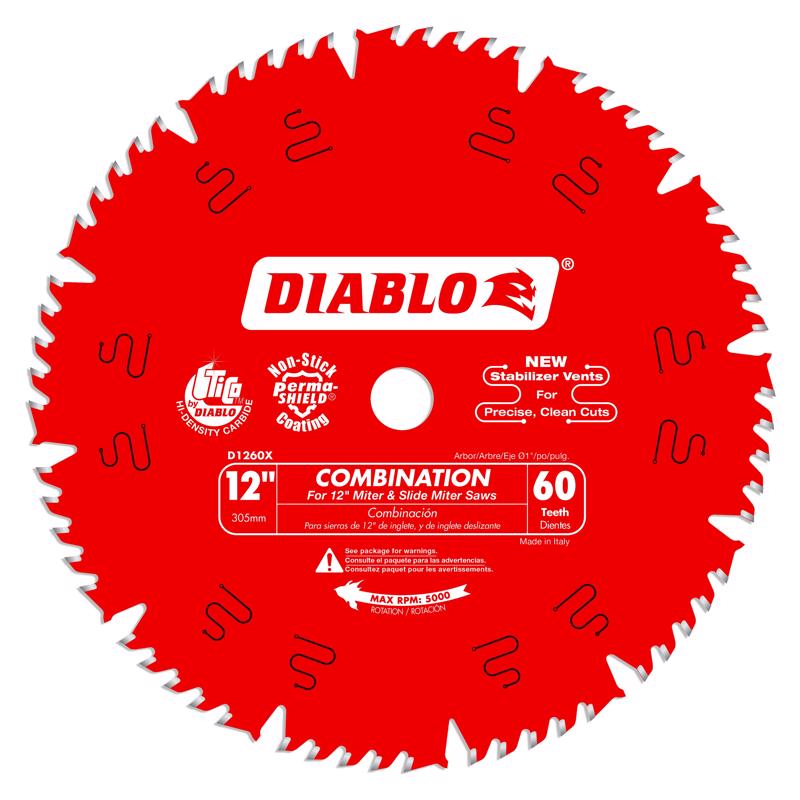 Diablo 12 in. D X 1 in. TiCo Hi-Density Carbide Circular Saw Blade 60 teeth 1 pk