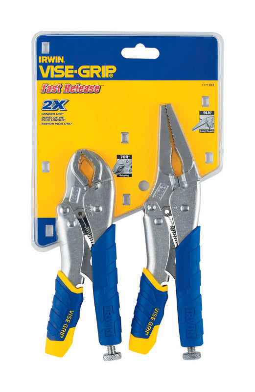 Irwin Vise-Grip 2 pc Alloy Steel Fast Release Locking Pliers Set