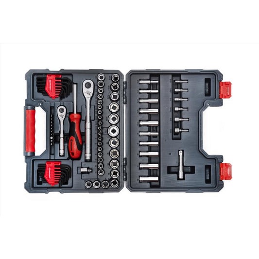 Crescent 1/4 and 3/8 in. drive SAE/Metric 6 and 12 Point Socket Wrench Set 84 pc