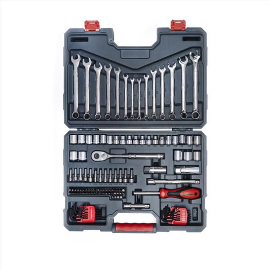 Crescent 3/8 in. drive Metric and SAE 6 and 12 Point Mechanic's Tool Set 128 pc