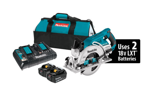 Makita 36V 7-1/4 in. Cordless Brushless Rear Handle Circular Saw Kit (Battery & Charger)