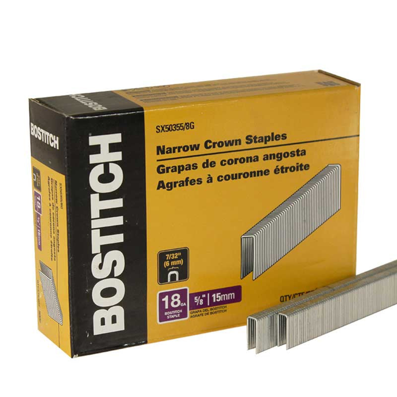 Bostitch 7/32 in. W X 5/8 in. L Galvanized Steel Wire Staples 18 Ga.