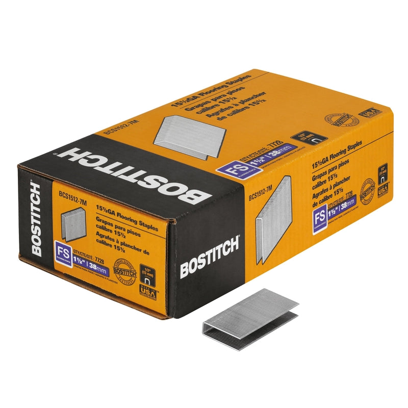 Bostitch 1/2 in. W X 1-1/2 in. L Galvanized Steel Wire Staples 15.5 Ga.