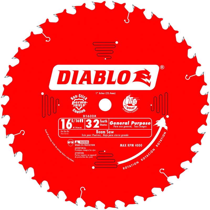 Diablo 16-5/16 in. D X 1 in. GP TiCo Hi-Density Carbide Circular Saw Blade 32 teeth 1 pk