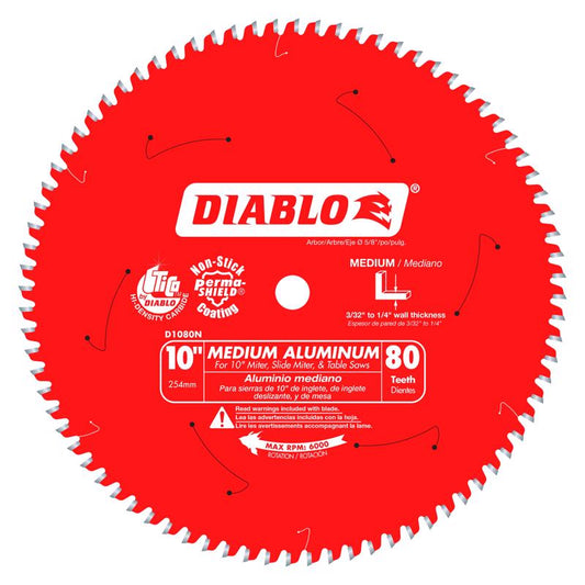 Diablo 10 in. D X 5/8 in. TiCo Hi-Density Carbide Circular Saw Blade 80 teeth 1 pk